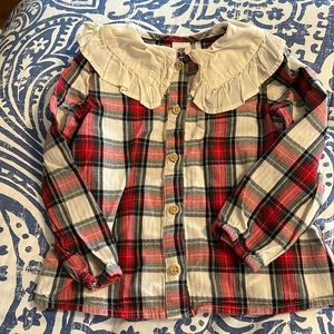H&M 2T flannel top with “Peter pan” collar!